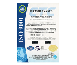 ISO质量管理体系认证证书-中文